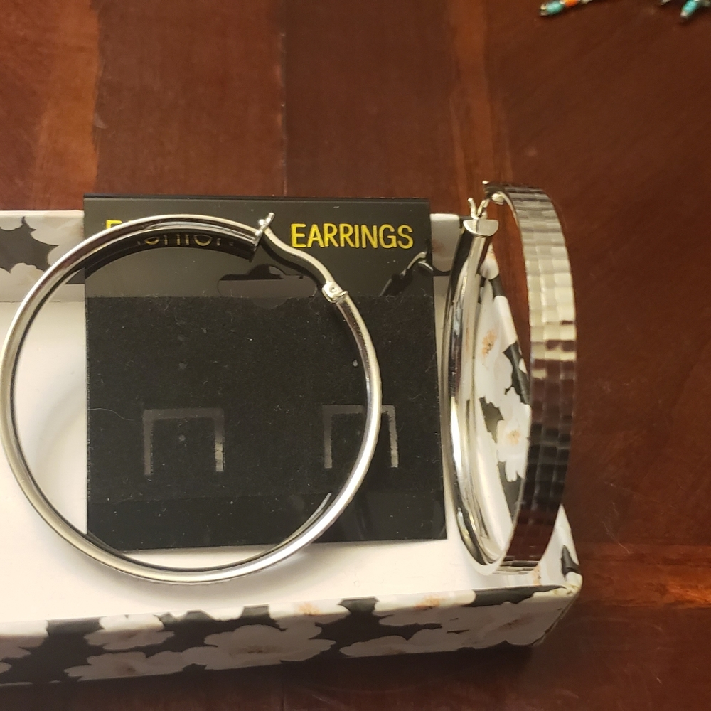 Silver Hoops - image 2